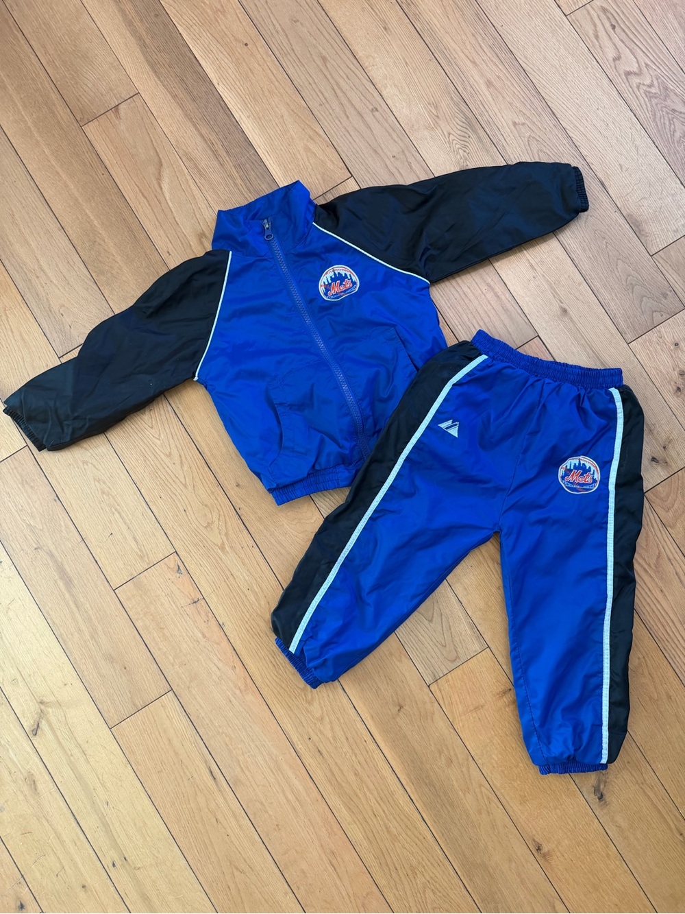 Vintage MLB New York Mets Tracksuit Set Toddler 24M Majestic Windbreaker Pants